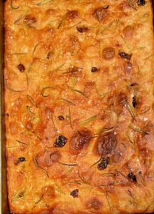 Foccacia with rosemary and sun-dried tomatoes