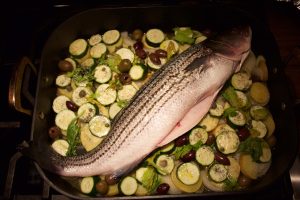 Michele Carbone's roasted sea bass
