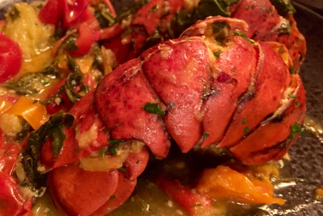 Lobster with pear tomatoes