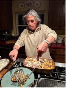 Miguel plates the Penne alla Norma