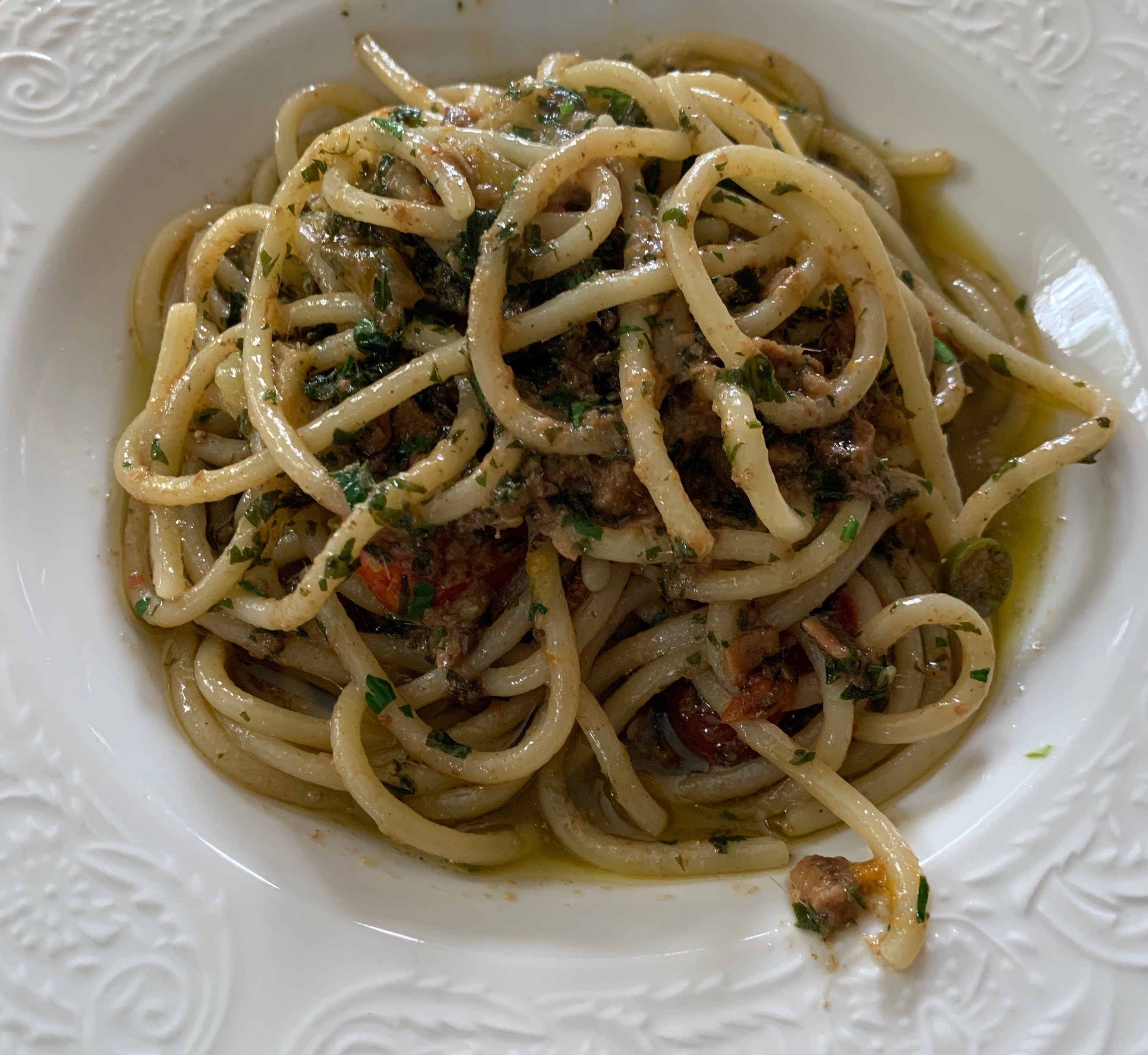 Romano pasta: spaghetti aglio e olio. | Dr. Michele Carbone | Food Blog